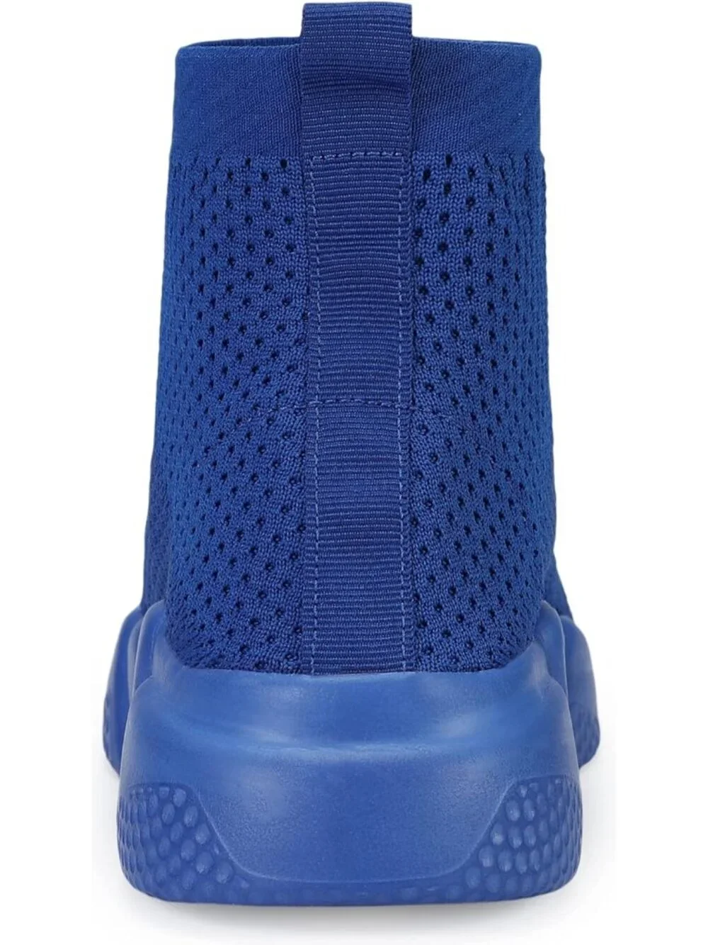 Men's Blue Lightweight High Top Sneakers Breathable Knit Athletic Running Shoes